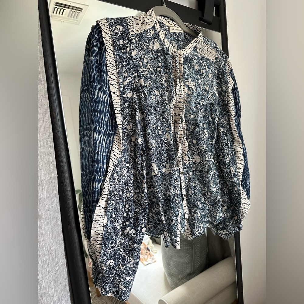 Ulla Johnson swirl tie-dye blouse